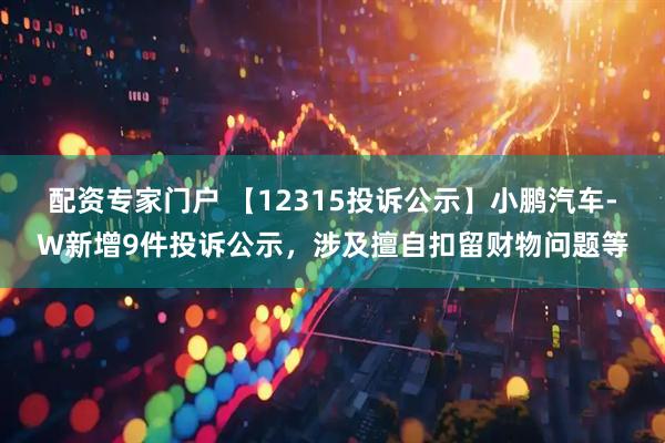 配资专家门户 【12315投诉公示】小鹏汽车-W新增9件投诉公示，涉及擅自扣留财物问题等