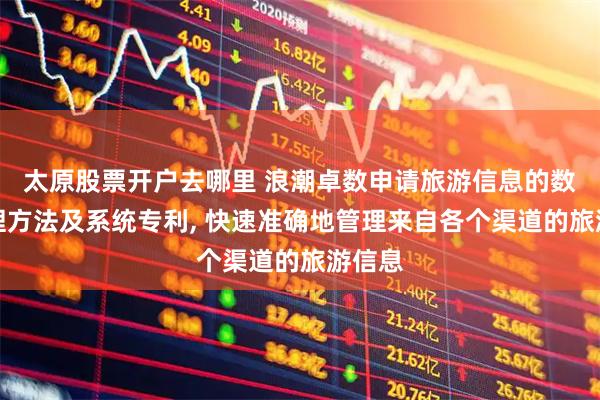 太原股票开户去哪里 浪潮卓数申请旅游信息的数据管理方法及系统专利, 快速准确地管理来自各个渠道的旅游信息